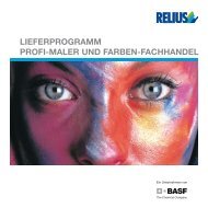 Lieferprogramm profi-maLer und farben-fachhandeL - Relius