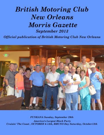 September - British Motoring Club New Orleans