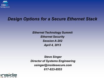ESS Overview - Ethernet Technology Summit