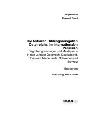 Die tertiÃ¤ren Bildungsausgaben Ãsterreichs im ... - equi am IHS