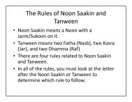 The Rules of Noon Saakin and Tanween - ALI