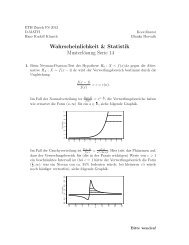 Wahrscheinlichkeit & Statistik MusterlÃ¶sung Serie ... - FIM - ETH ZÃ¼rich