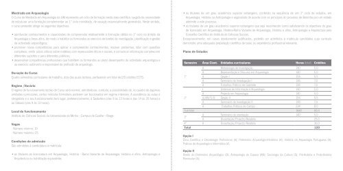 desdobrÃ¡vel Mestrado em Arqueologia - ICS - Universidade do Minho