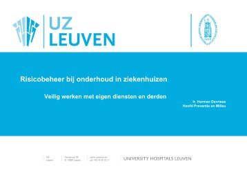 preventieadviseur - UZ Gasthuisberg Leuven (PDF) - BeSWIC