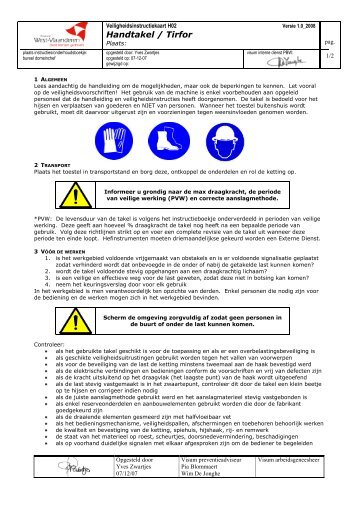 Handtakel-Tirfor (PDF) - BeSWIC