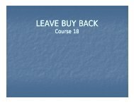 LEAVE BUY BACK - 15th Annual Federal Workers' Compensation ...