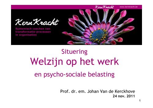 Situering welzijn op het werk en psychosociale belasting ... - BeSWIC