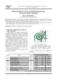 implementing value analysis in designing of single roll crusher