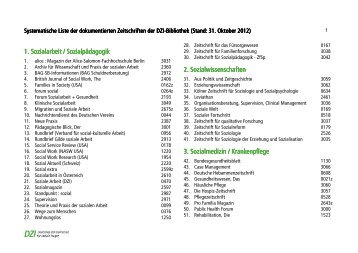 Zeitschriftenliste DZI - Wiso