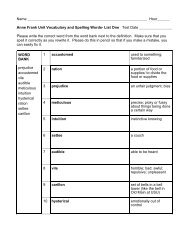 The Diary of Anne Frank Vocabulary List