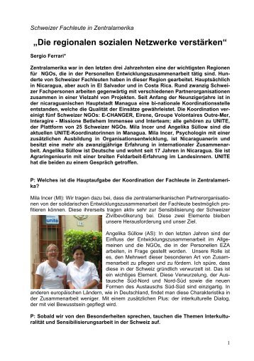 Die regionalen sozialen Netzwerke verstÃ¤rken