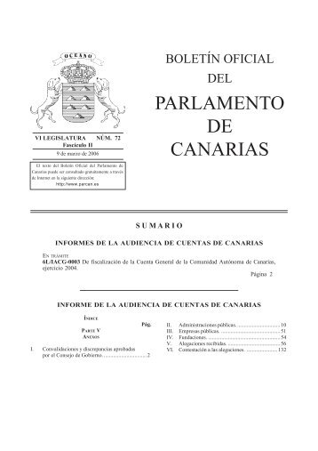 Para ver el fascículo II pulse aquí - Audiencia de Cuentas de Canarias