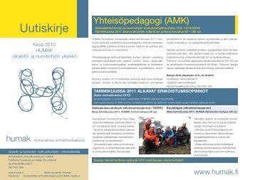 YhteisÃ¶pedagogi (AMK) - Humanistinen ammattikorkeakoulu