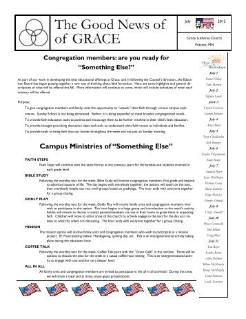 July 2012 Newsletter - Grace Lutheran Church