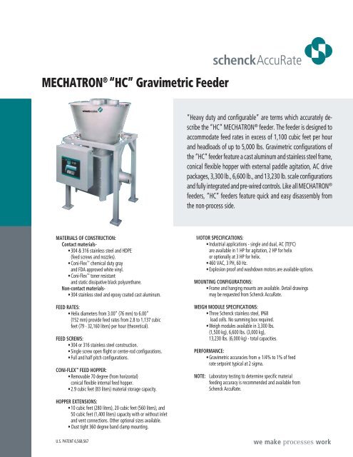A œhca Gravimetric Feeder Schenck Weighing Systems