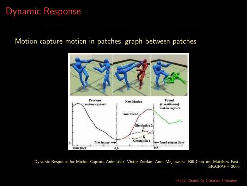 Motion Graphs for Character Animation