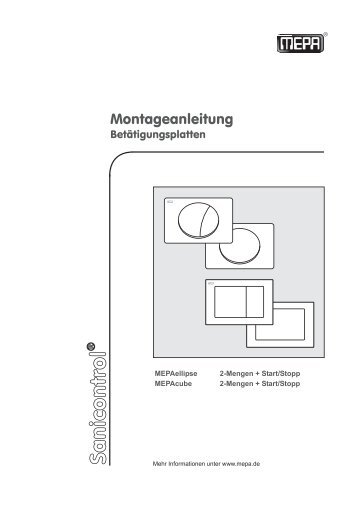 Montageanleitung Betätigungsplatte MEPAellipse/cube