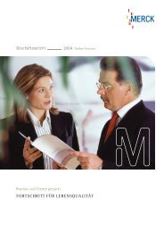 Merck Geschäftsbericht 2004 Deutsch - Online-Version - Merck KGaA