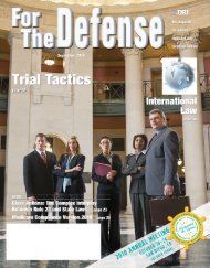 For The Defense, September 2010 - DRI Today