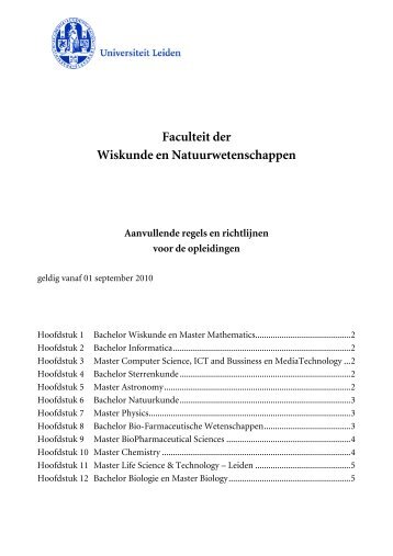 Faculteit der Wiskunde en Natuurwetenschappen