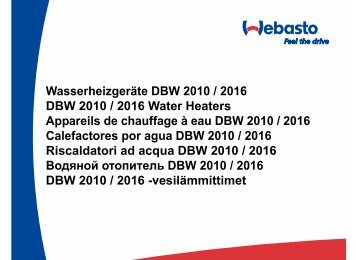 WasserheizgerÃ¤te DBW 2010 / 2016 DBW 2010 / 2016 Water ...