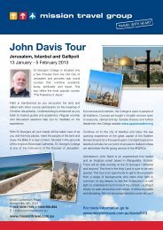 John Davis Tour - Mission Travel