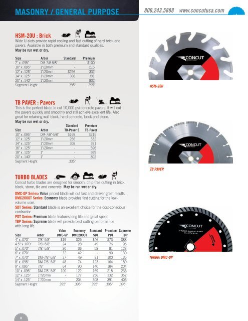 PRODUCT CATALOG - concut inc