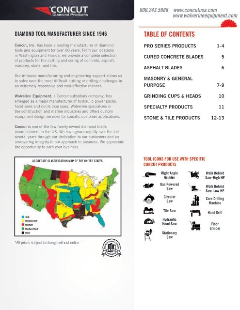 PRODUCT CATALOG - concut inc