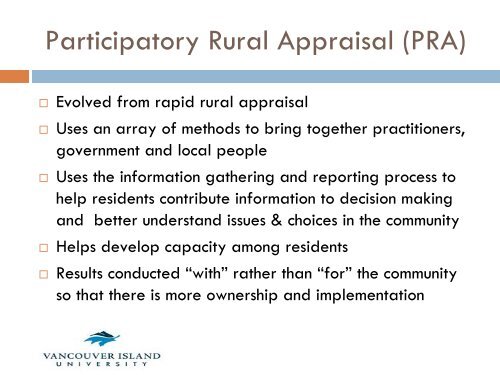 A Participatory Rapid Rural Appraisal of Tourism Development with ...