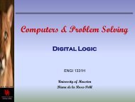 Digital Logic Slides - University of Houston