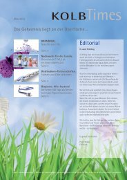 KolbTimes MÃ¤rz 2012 als PDF - Dr. W. Kolb AG