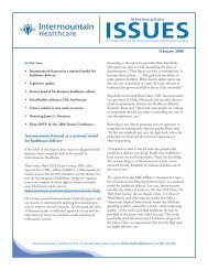 eMail Blast for print february:Issues - Intermountain.net