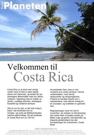 Reiseplanetens guide til Costa Rica