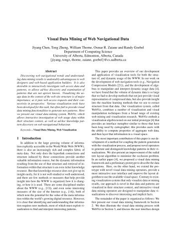 Visual Data Mining of Web Navigational Data - Make Final Year ...