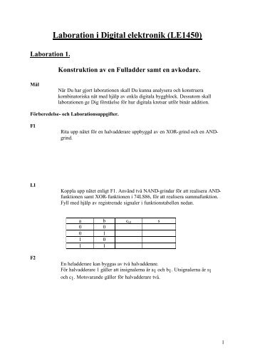 Laboration 1:Grindar och kombinatorik