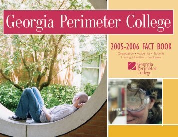 Georgia Perimeter College Fact Book 2005-2006 - GPC Home