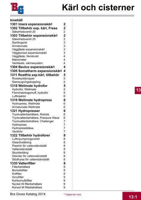 13. Kärl och cisterner - Bra Gross