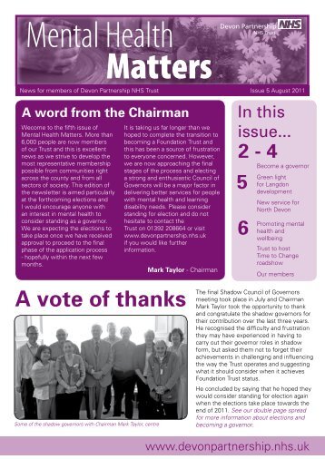 In this issue... - Devon Partnership NHS Trust