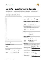 act-info - questionnaire d'entrÃ©e
