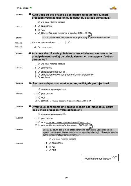 act-info - questionnaire d'entrÃ©e