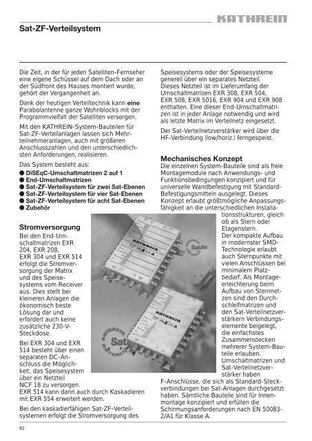 Sat-ZF-Verteilsystem