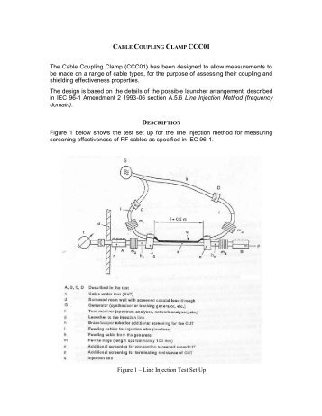 The Cable Coupling Clamp (CCC01) has been designed to ... - EMCIA