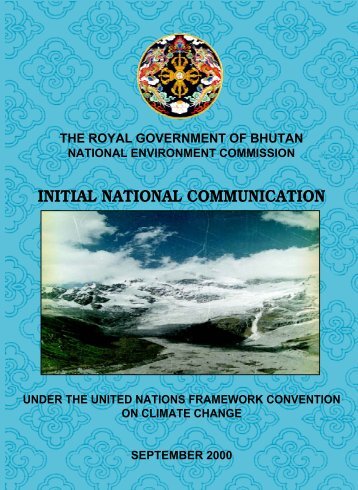 Initial National Communication, under UNFCCC, September 2000