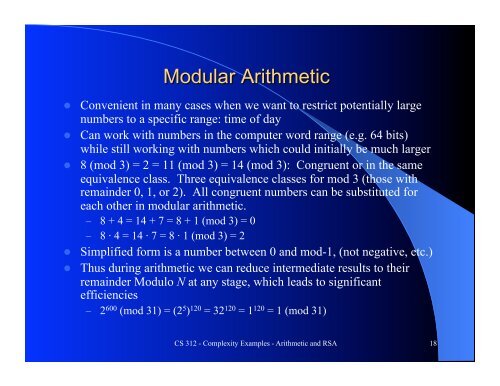 Modular Arithmetic and Primality