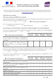 questionnaire de satisfaction RCL - Les services de l'Ãtat en Charente
