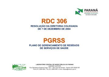 Gerenciamento de ResÃ­duos de SaÃºde em LaboratÃ³rios