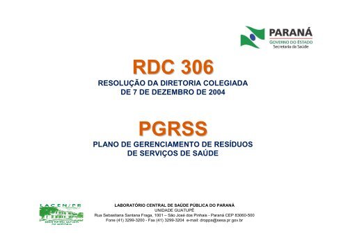 Gerenciamento de ResÃ­duos de SaÃºde em LaboratÃ³rios