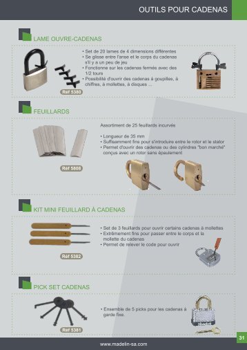 outils pour CADENAs - madelin sa