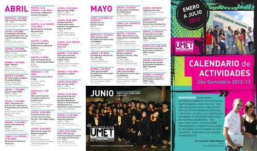 Calendario de Actividades - Sistema Universitario Ana G. Mendez