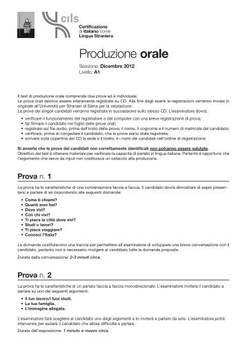 Produzione orale